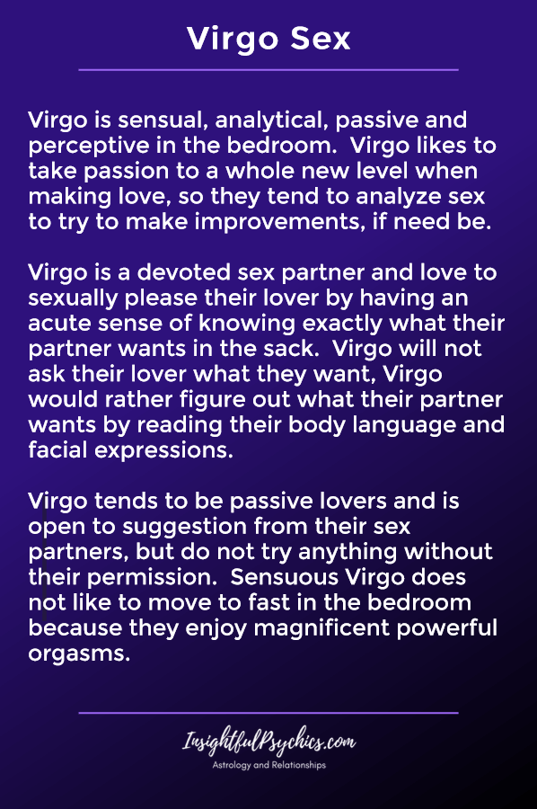 Virgo Sexual Traits? What Virgos Really Like in Bed Revealed