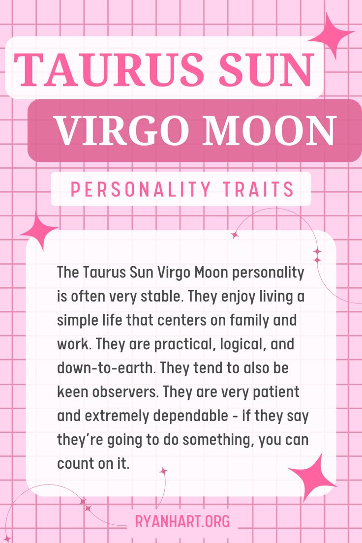 Taurus Sun Virgo Moon Personality - What Does It Mean for You