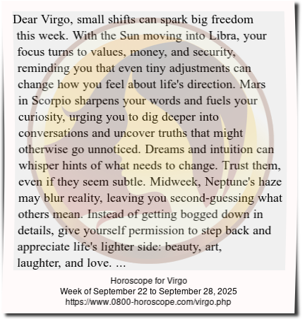 Virgo weekly horoscope 0800 new updates and insights for virgo sign.