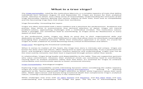 What is Virgo Personality Meaning? Discover 5 Key Traits Today!