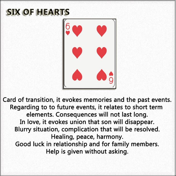 6 of hearts tarot meaning - What does it really signify in readings？