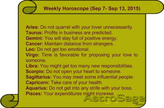 What to expect in Virgos weekly of September 7, 2015? Heres the secret!