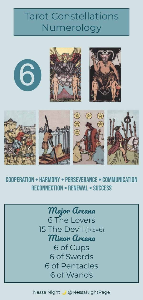 6 in tarot numerology