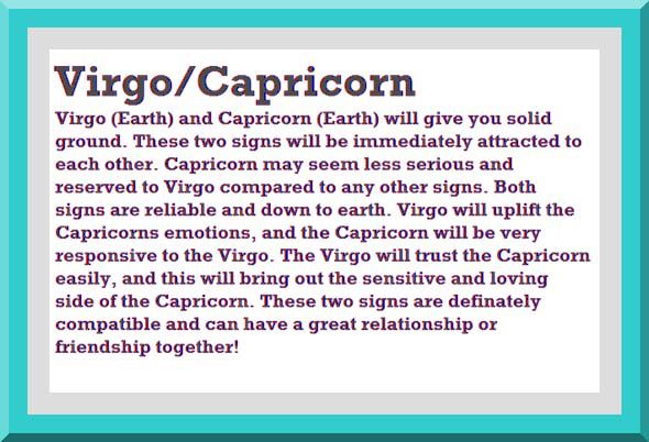 What does the Capricorn and Virgo love horoscope say about their relationship？