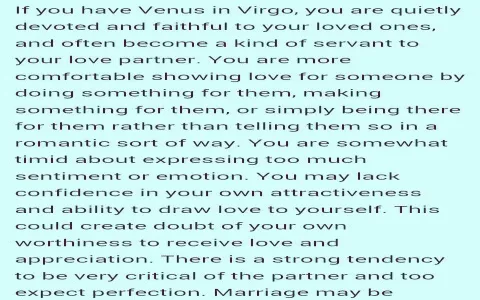 How to love a Virgo Venus effectively？ Experts share insights!
