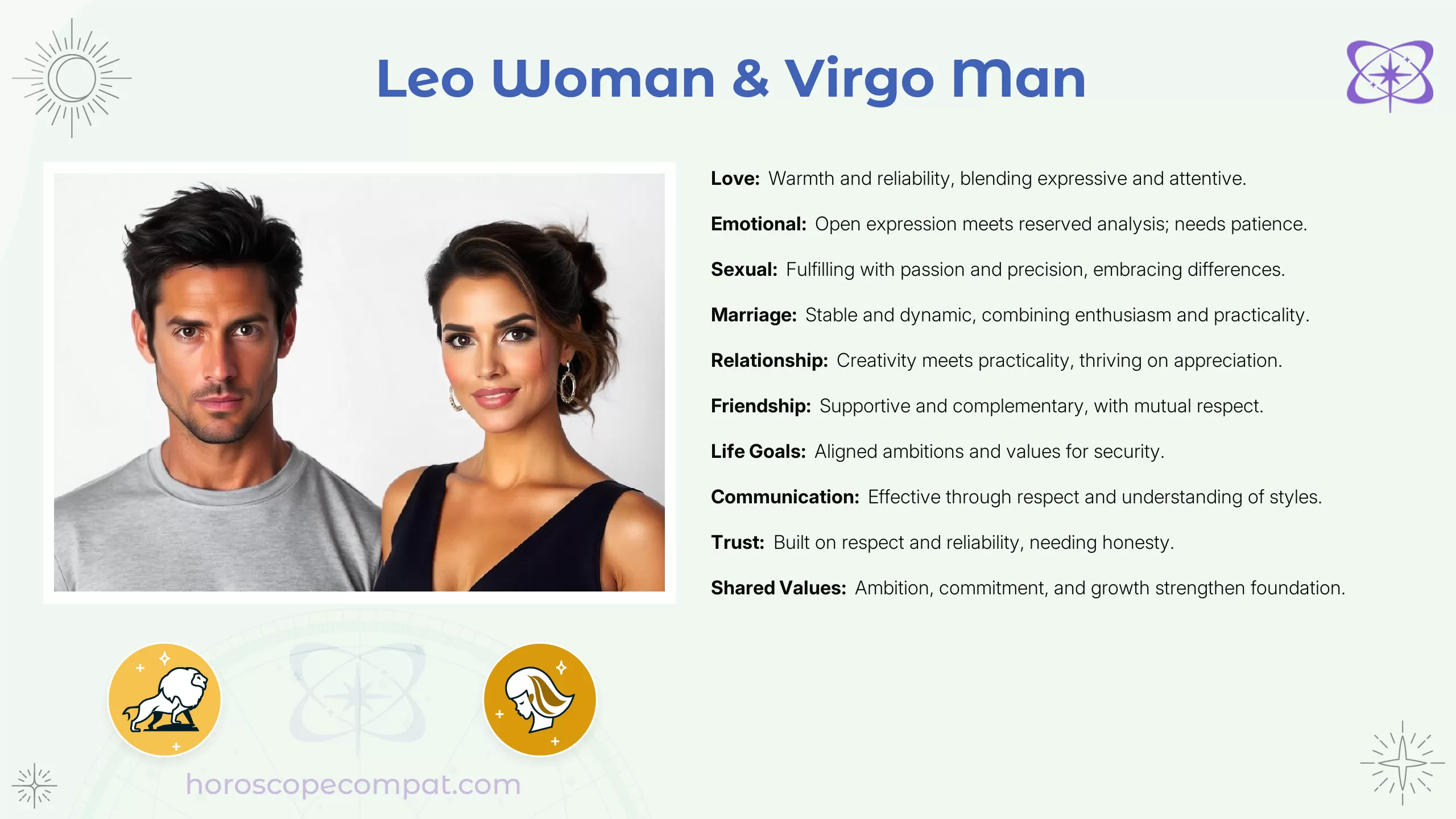 How do the leo woman virgo man zodiac traits affect compatibility？ (Stop fighting and start understanding each other now!)