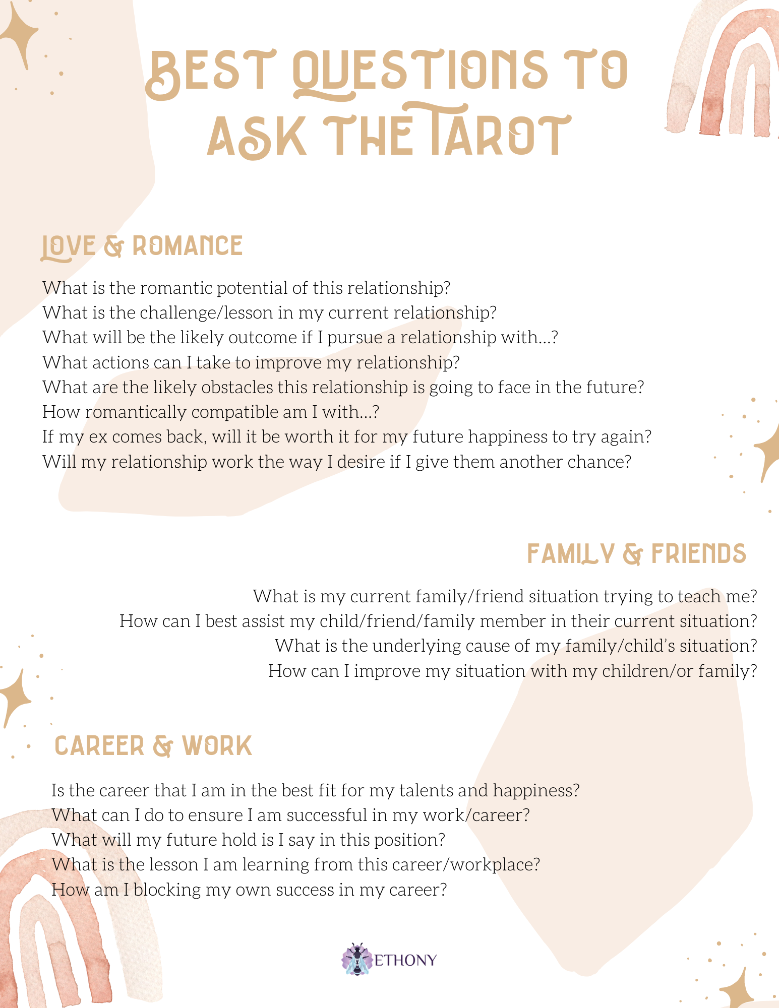 Top 10 example good questions to ask tarot cards for self-improvement