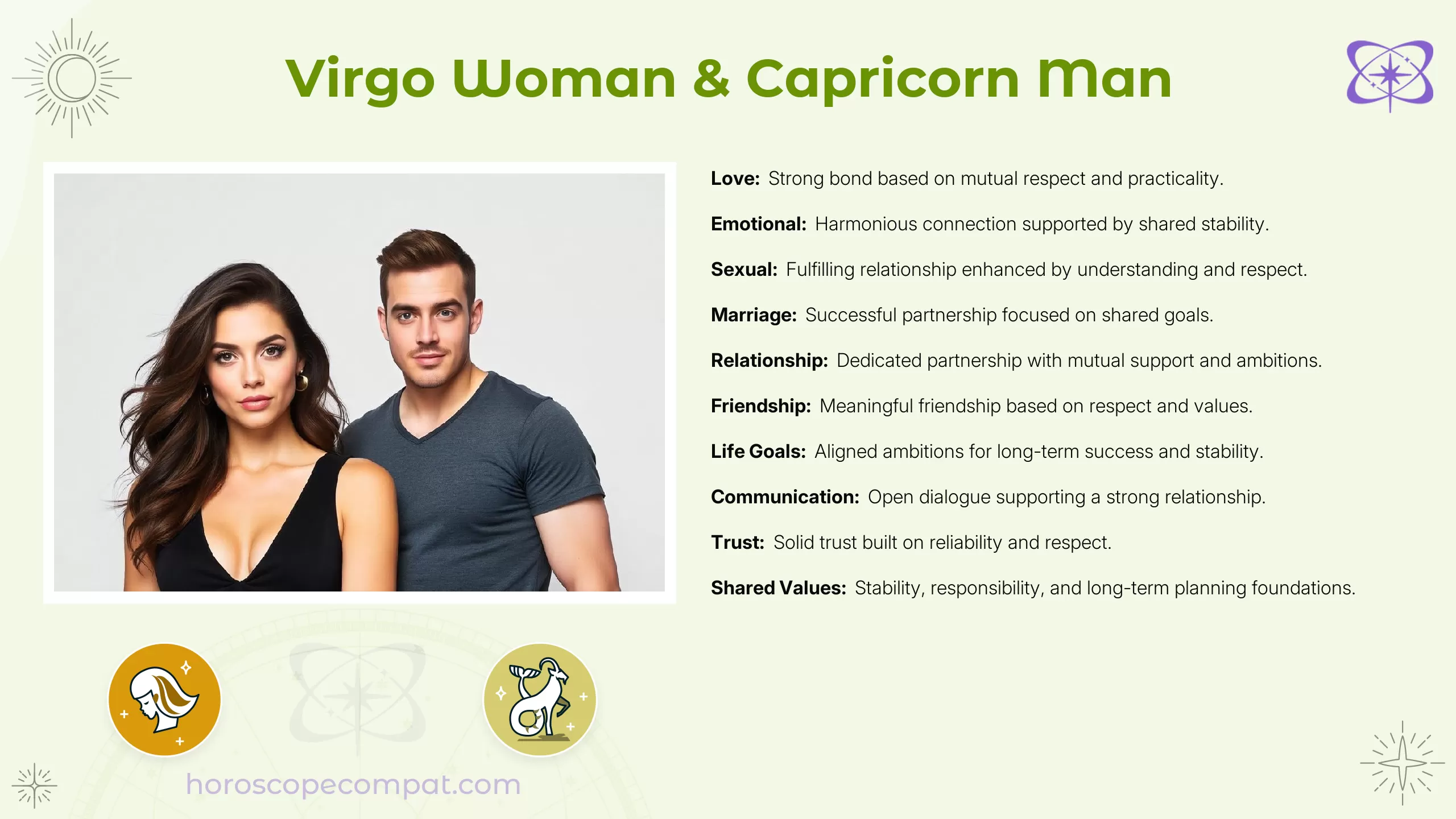Capricorn man and Virgo woman sexual compatibility - How to improve it？