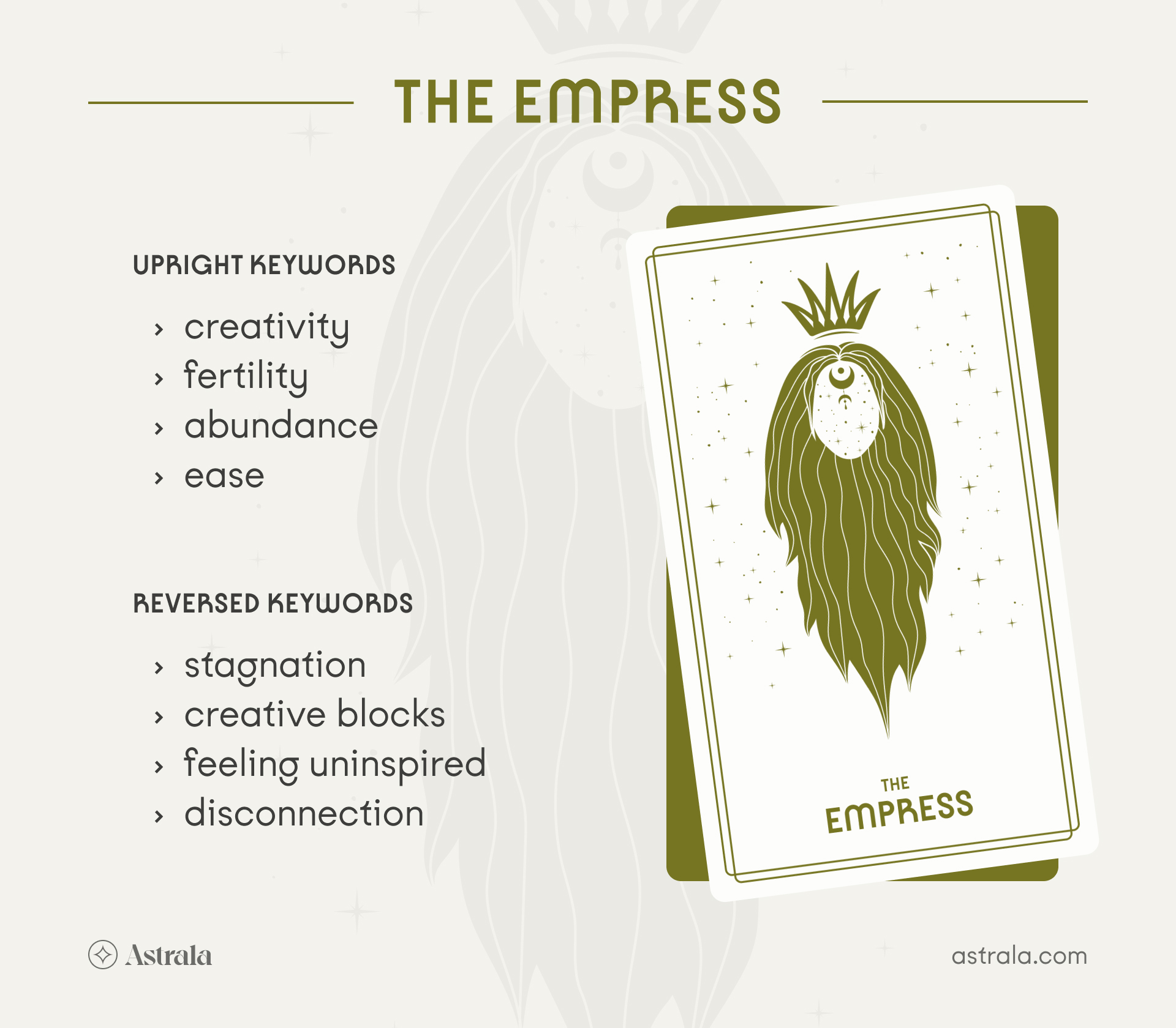 What are the empress tarot card reversed card keywords？ Heres the answer!