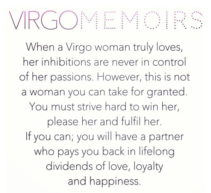 a virgo woman in love