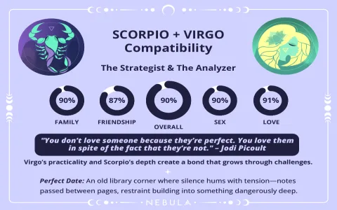 scorpio and virgo love compatibility percentage： 5 reasons why this pair is surprisingly strong!