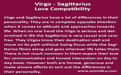 Why do they clash so much？ Look at the definitive `sagittarius and virgo compatibility chart` answers!