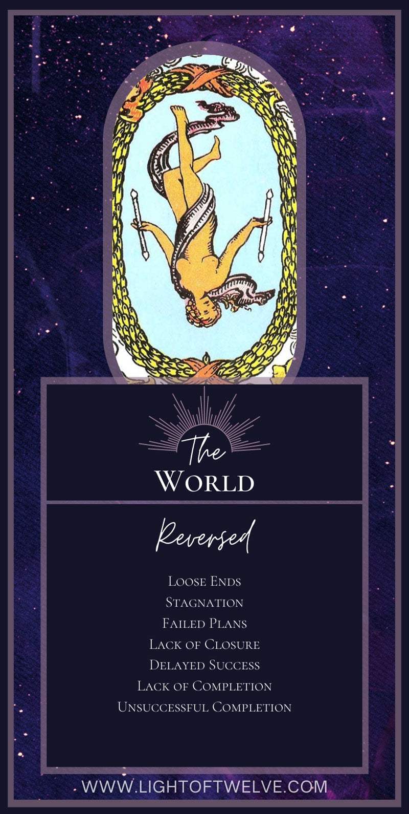 Is the world tarot card meaning reversed always bad？ (How to achieve completion fast!)