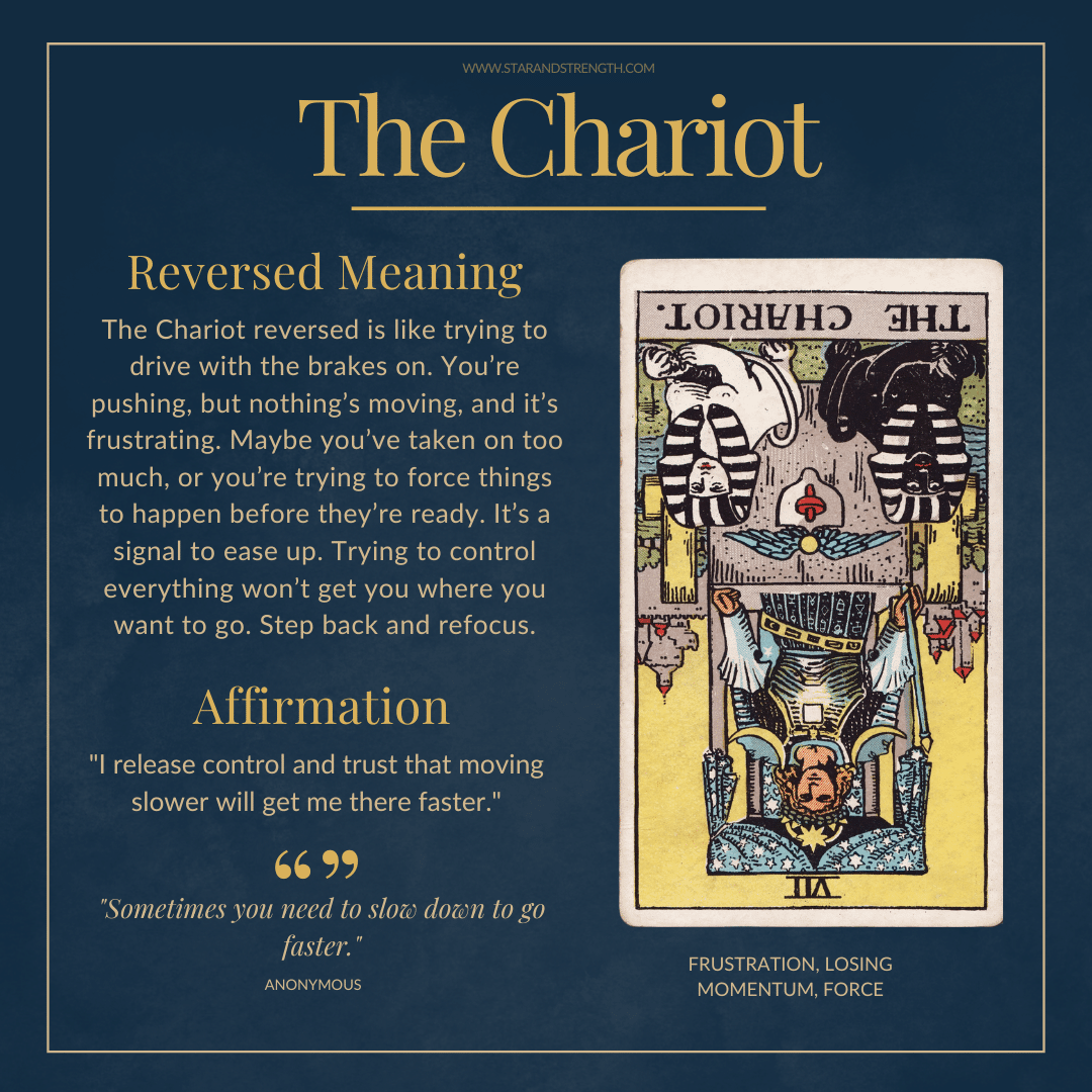 The Chariot Reversed Tarot Meaning： Why Is Your Path Blocked Right Now？