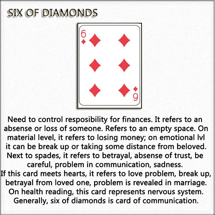 6 of diamonds tarot