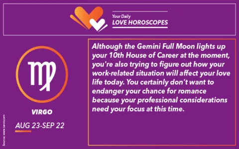 Daily love horoscope for Virgo： What to expect in love today？