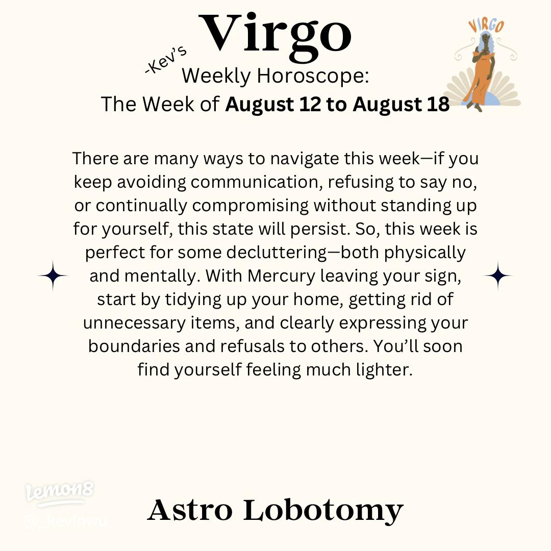 Tips from Virgo weekly horoscope August 2018 for a better week!