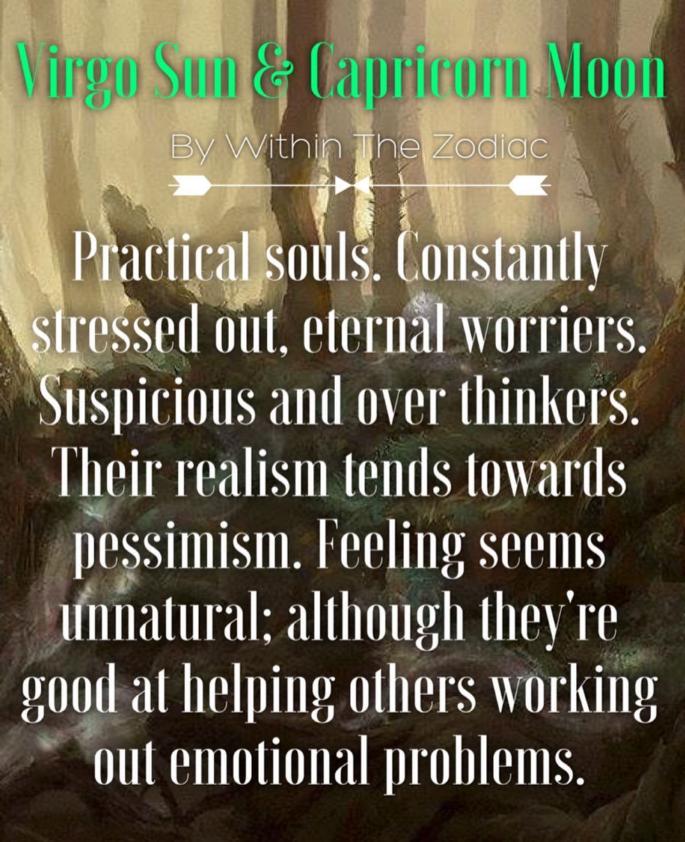 virgo sun capricorn moon personality