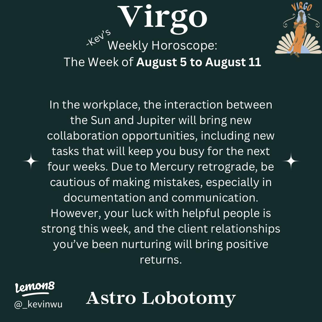 is your virgo weekly horoscope career looking good (simple forecast inside)