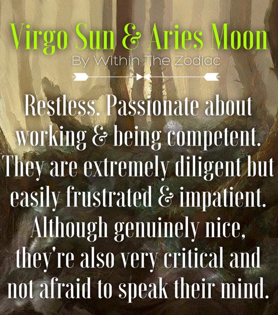 Whats the personality of Virgo sun Aries moon？ Key traits revealed!