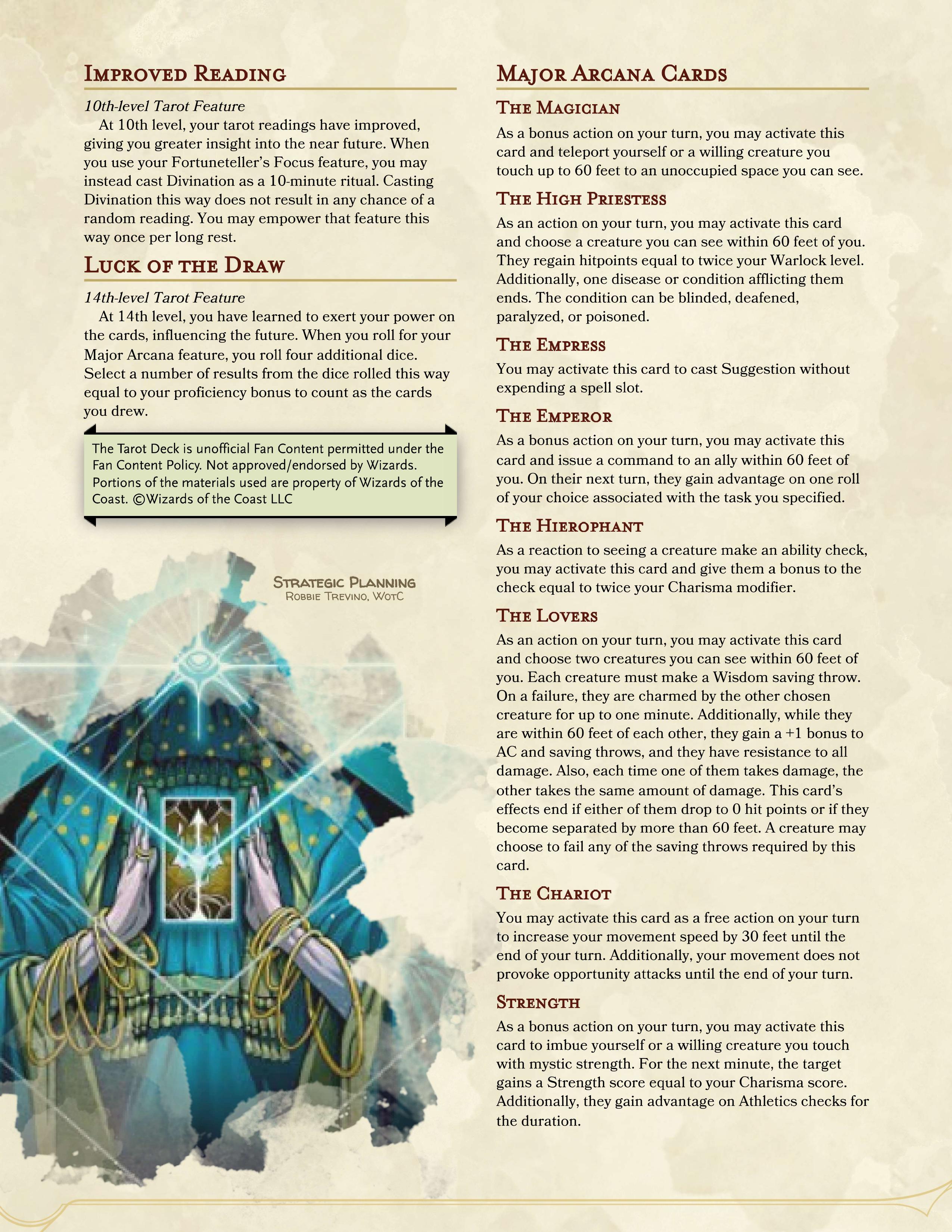 Where to Find Tarot Cards 5e Homebrew Rules? We Found the Best PDF!