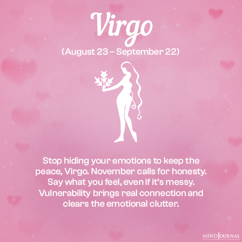 Virgo monthly love horoscope November 2018 insights.