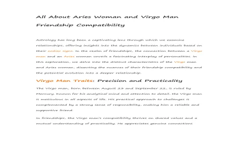 Virgo Male Love Horoscope： What to Expect in Relationships!