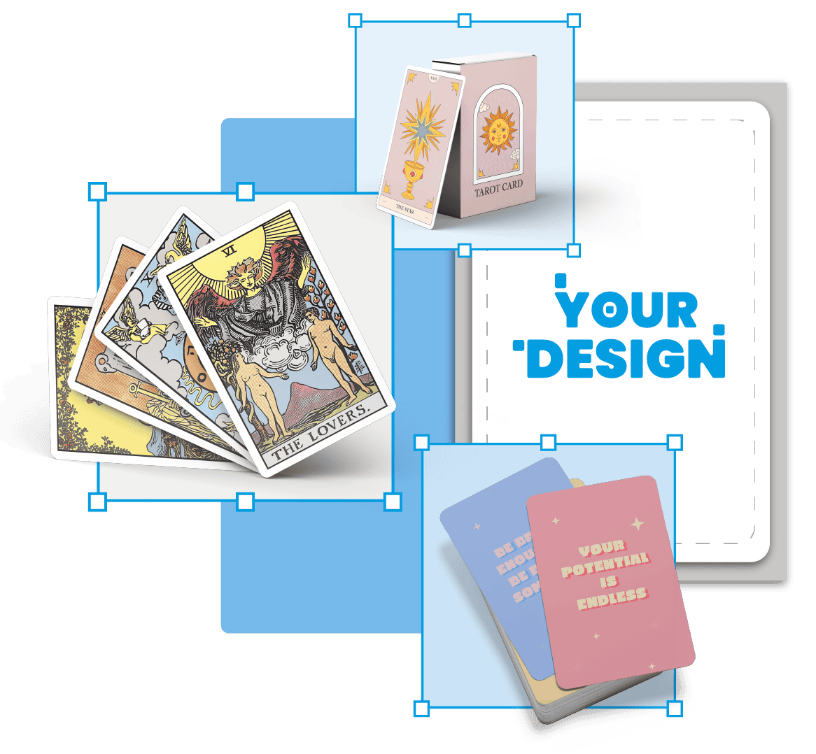 Design your custom tarot cards print on demand. Its super easy!