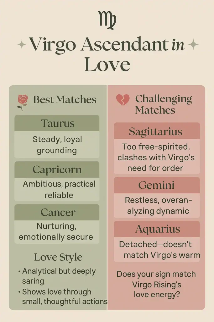 Virgo Ascendant Traits Compatibility： Your guide to harmonious astrology.