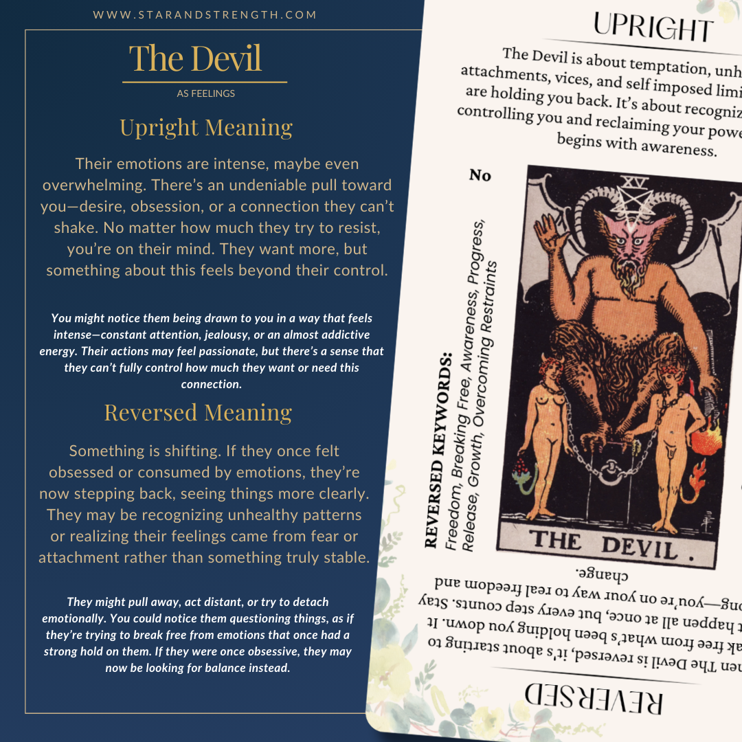 The devil tarot card meaning in love reversed (A sign of freedom and relief?)