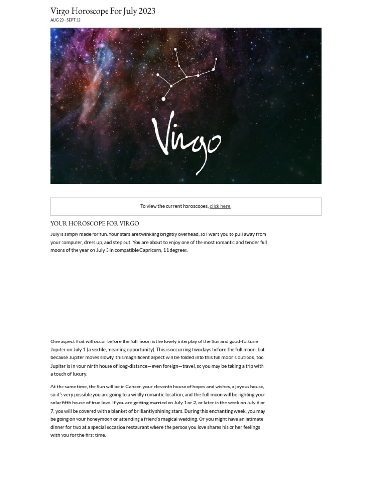 Virgo Horoscope December 2017： Susan Millers Full Report