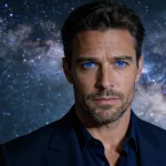 Orion Blake, scholar of ancient astrology and Virgo mythology, wearing a classic dark academic outfit.